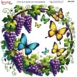 Ütü ile Rub On Transfer Kağıdı: Dekoratif Süsleme Kağıdı - RB656-İST | 30x30 cm