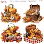 Ütü ile Rub On Transfer Kağıdı: Dekoratif Süsleme Kağıdı - RB663-İST | 30x30 cm