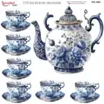 Ütü ile Rub On Transfer Kağıdı: Dekoratif Süsleme Kağıdı - RB666-İST | 30x30 cm