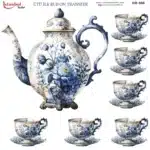 Ütü ile Rub On Transfer Kağıdı: Dekoratif Süsleme Kağıdı - RB668-İST | 30x30 cm