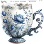 Ütü ile Rub On Transfer Kağıdı: Dekoratif Süsleme Kağıdı - RB671-İST | 30x30 cm