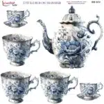 Ütü ile Rub On Transfer Kağıdı: Dekoratif Süsleme Kağıdı - RB672-İST | 30x30 cm