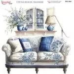 Ütü ile Rub On Transfer Kağıdı: Dekoratif Süsleme Kağıdı - RB684-İST | 30x30 cm