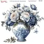 Ütü ile Rub On Transfer Kağıdı: Dekoratif Süsleme Kağıdı - RB687-İST | 30x30 cm