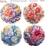 Ütü ile Rub On Transfer Kağıdı: Dekoratif Süsleme Kağıdı - RB706-İST | 30x30 cm