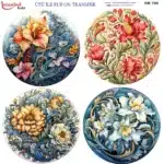 Ütü ile Rub On Transfer Kağıdı: Dekoratif Süsleme Kağıdı - RB708-İST | 30x30 cm