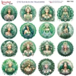 Ütü ile Rub On Transfer Kağıdı: Dekoratif Süsleme Kağıdı - RB723-İST | 30x30 cm