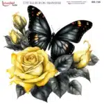 Ütü ile Rub On Transfer Kağıdı: Dekoratif Süsleme Kağıdı - RB728-İST | 30x30 cm