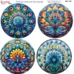 Ütü ile Rub On Transfer Kağıdı: Dekoratif Süsleme Kağıdı - RB736-İST | 30x30 cm