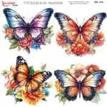 Ütü ile Rub On Transfer Kağıdı: Dekoratif Süsleme Kağıdı - RB744-İST | 30x30 cm