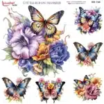 Ütü ile Rub On Transfer Kağıdı: Dekoratif Süsleme Kağıdı - RB745-İST | 30x30 cm