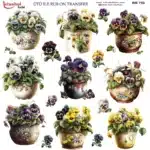 Ütü ile Rub On Transfer Kağıdı: Dekoratif Süsleme Kağıdı - RB750-İST | 30x30 cm