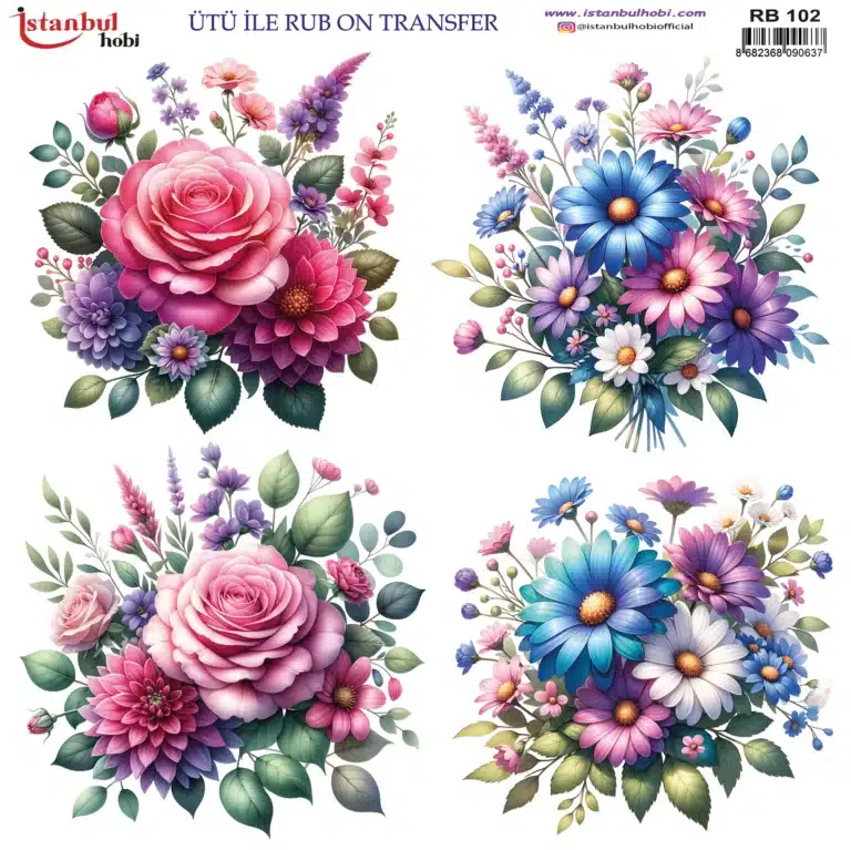 RB102- Ütü ile Rub-On Transfer Kağıdı