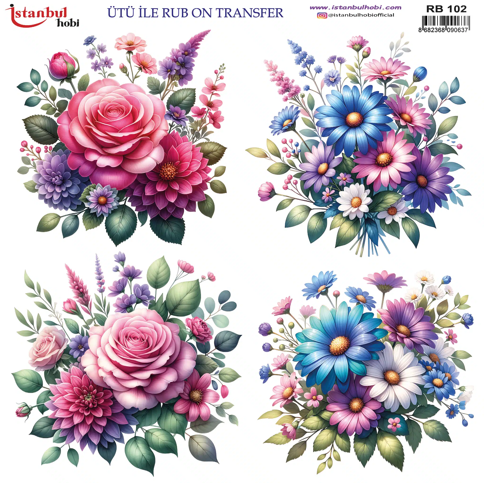 RB102- Ütü ile Rub-On Transfer Kağıdı