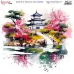 Ütü ile Rub On Transfer Kağıdı: Dekoratif Süsleme Kağıdı - RB122 | 30x30 cm