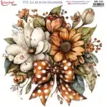 Ütü ile Rub On Transfer Kağıdı: Dekoratif Süsleme Kağıdı - RB130 | 30x30 cm