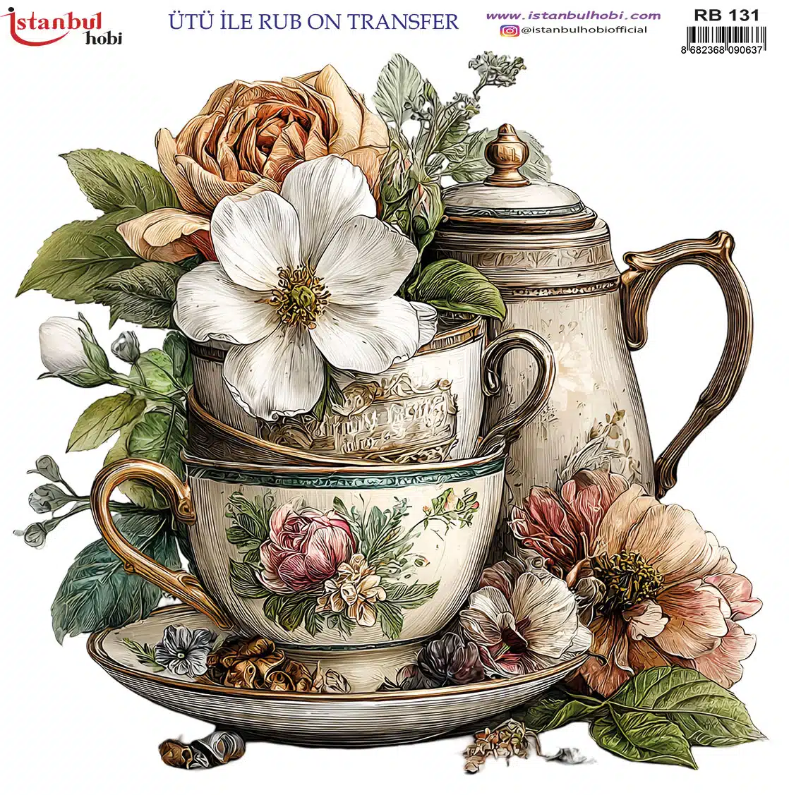 RB131- Ütü ile Rub-On Transfer Kağıdı