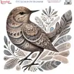 Ütü ile Rub On Transfer Kağıdı: Dekoratif Süsleme Kağıdı - RB185 | 30x30 cm