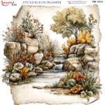 Ütü ile Rub On Transfer Kağıdı: Dekoratif Süsleme Kağıdı  - RB1012-İST | 30x30 cm