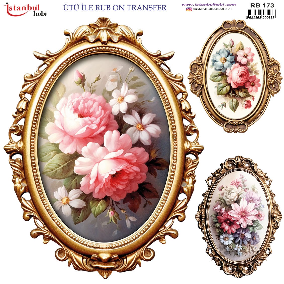 Ütü ile Rub On Transfer Kağıdı: Dekoratif Süsleme Kağıdı - RB173 | 30x30 cm 1 Ütü Ile Rub On Transfer Kağıdı: Dekoratif Süsleme Kağıdı - Rb173 | 30X30 Cm