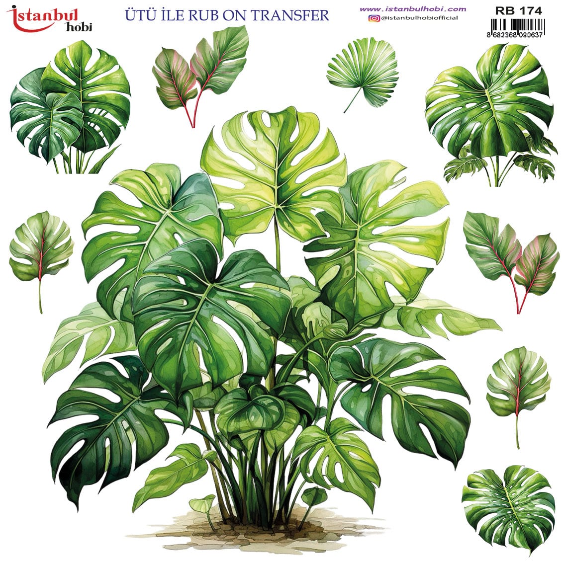 Ütü ile Rub On Transfer Kağıdı: Dekoratif Süsleme Kağıdı - RB174 | 30x30 cm 1 Ütü Ile Rub On Transfer Kağıdı: Dekoratif Süsleme Kağıdı - Rb174 | 30X30 Cm