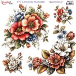 Ütü ile Rub On Transfer Kağıdı: Dekoratif Süsleme Kağıdı - RB177 | 30x30 cm