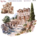 Ütü ile Rub On Transfer Kağıdı: Dekoratif Süsleme Kağıdı - RB180 | 30x30 cm