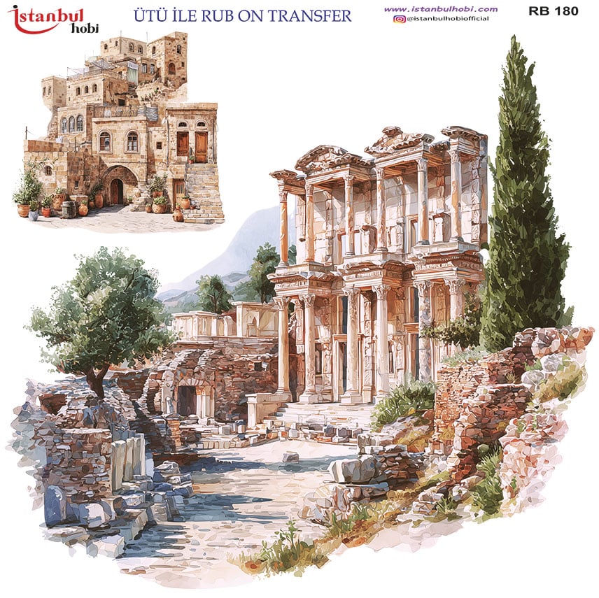 Ütü ile Rub On Transfer Kağıdı: Dekoratif Süsleme Kağıdı - RB180 | 30x30 cm 1 Ütü Ile Rub On Transfer Kağıdı: Dekoratif Süsleme Kağıdı - Rb180 | 30X30 Cm