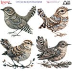 Ütü ile Rub On Transfer Kağıdı: Dekoratif Süsleme Kağıdı - RB186 | 30x30 cm