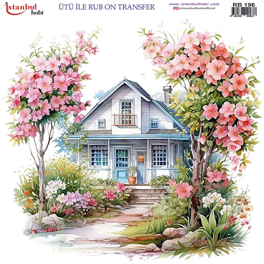 Ütü ile Rub On Transfer Kağıdı: Dekoratif Süsleme Kağıdı - RB196 | 30x30 cm 1 Ütü Ile Rub On Transfer Kağıdı: Dekoratif Süsleme Kağıdı - Rb196 | 30X30 Cm