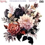 Ütü ile Rub On Transfer Kağıdı: Dekoratif Süsleme Kağıdı  - RB227 | 30x30 cm