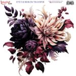 Ütü ile Rub On Transfer Kağıdı: Dekoratif Süsleme Kağıdı  - RB228 | 30x30 cm
