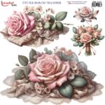 Ütü ile Rub On Transfer Kağıdı: Dekoratif Süsleme Kağıdı  - RB233 | 30x30 cm