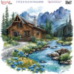 Ütü ile Rub On Transfer Kağıdı: Dekoratif Süsleme Kağıdı  - RB236 | 30x30 cm