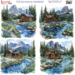 Ütü ile Rub On Transfer Kağıdı: Dekoratif Süsleme Kağıdı  - RB237 | 30x30 cm