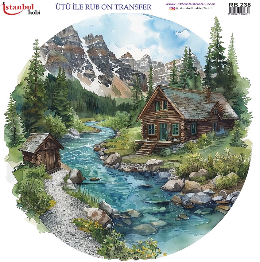 Ütü ile Rub On Transfer Kağıdı: Dekoratif Süsleme Kağıdı - RB238 | 30x30 cm 1 Ütü Ile Rub On Transfer Kağıdı: Dekoratif Süsleme Kağıdı - Rb238 | 30X30 Cm