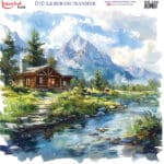 Ütü ile Rub On Transfer Kağıdı: Dekoratif Süsleme Kağıdı  - RB239 | 30x30 cm