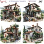 Ütü ile Rub On Transfer Kağıdı: Dekoratif Süsleme Kağıdı  - RB241 | 30x30 cm