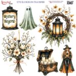 Ütü ile Rub On Transfer Kağıdı: Dekoratif Süsleme Kağıdı  - RB249 | 30x30 cm