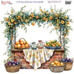 Ütü ile Rub On Transfer Kağıdı: Dekoratif Süsleme Kağıdı  - RB255 | 30x30 cm