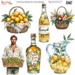 Ütü ile Rub On Transfer Kağıdı: Dekoratif Süsleme Kağıdı  - RB258 | 30x30 cm