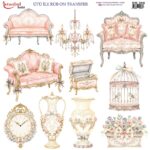 Ütü ile Rub On Transfer Kağıdı: Dekoratif Süsleme Kağıdı  - RB269 | 30x30 cm