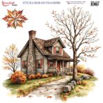 Ütü ile Rub On Transfer Kağıdı: Dekoratif Süsleme Kağıdı  - RB270 | 30x30 cm