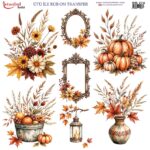 Ütü ile Rub On Transfer Kağıdı: Dekoratif Süsleme Kağıdı - RB274 | 30x30 cm