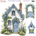 Ütü ile Rub On Transfer Kağıdı: Dekoratif Süsleme Kağıdı - RB277 | 30x30 cm