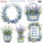 Ütü ile Rub On Transfer Kağıdı: Dekoratif Süsleme Kağıdı - RB278 | 30x30 cm