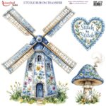 Ütü ile Rub On Transfer Kağıdı: Dekoratif Süsleme Kağıdı - RB279 | 30x30 cm