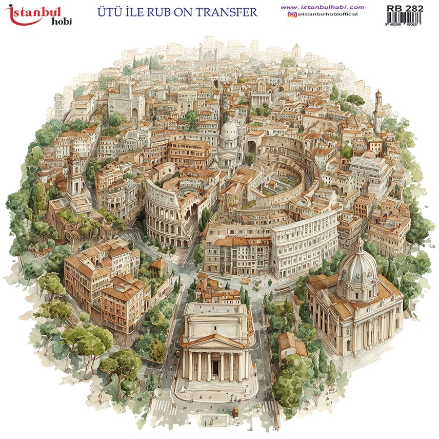 RB20282.jpg Ütü Ile Rub On Transfer Kağıdı: Dekoratif Süsleme Kağıdı - Rb282 | 30X30 Cm - Görsel 1