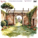 Ütü ile Rub On Transfer Kağıdı: Dekoratif Süsleme Kağıdı - RB283 | 30x30 cm