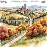 Ütü ile Rub On Transfer Kağıdı: Dekoratif Süsleme Kağıdı - RB285 | 30x30 cm